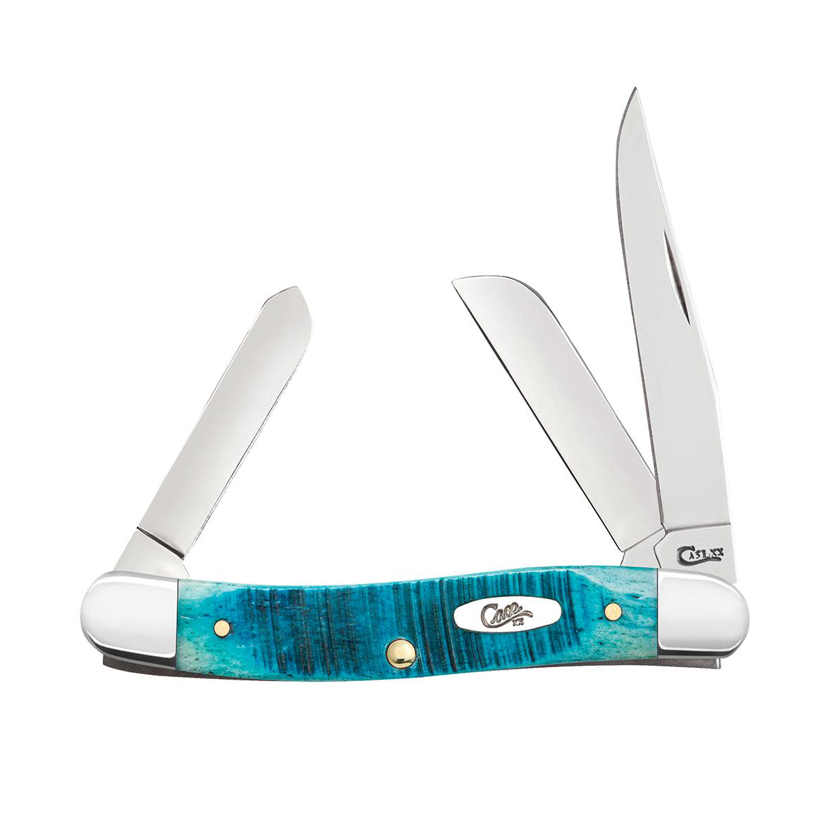 CASE KNIVES CARIBBEAN BLUE BONE MEDIUM STOCKMAN