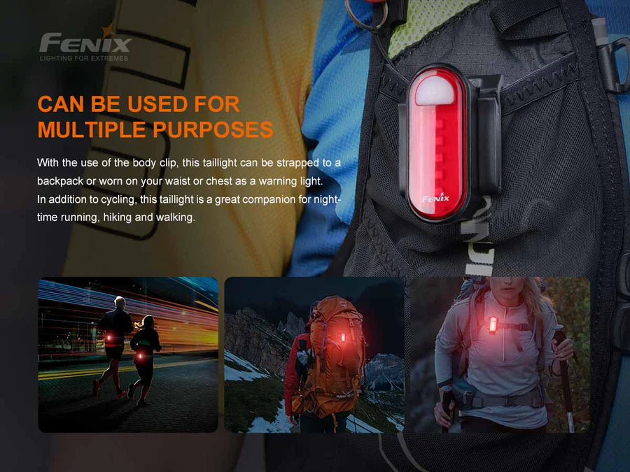 FENIX BC05RV2.0 RECHARGEABLE BIKE TAIL LIGHT