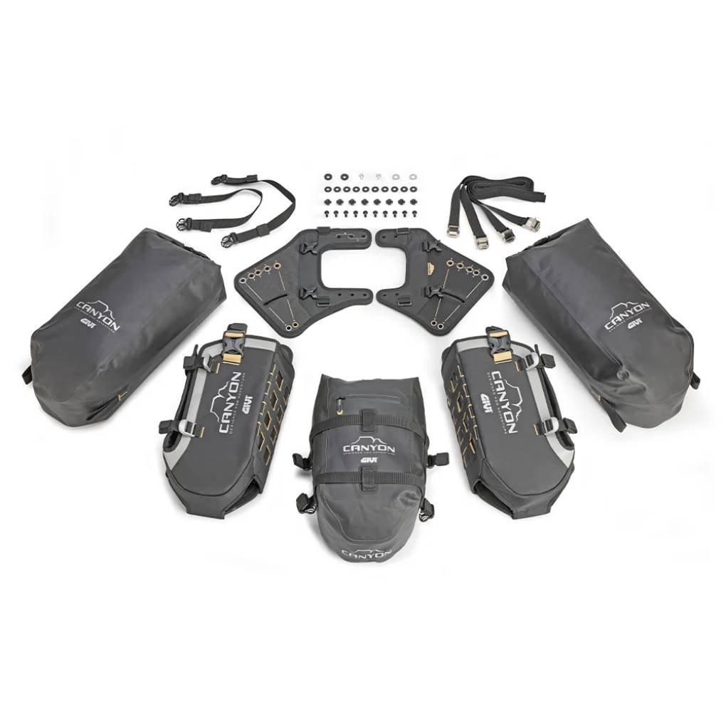 GIVI GRT721B CANYON CARGO BAG SYSTEM BLACK 16L+16L+12L (SET)