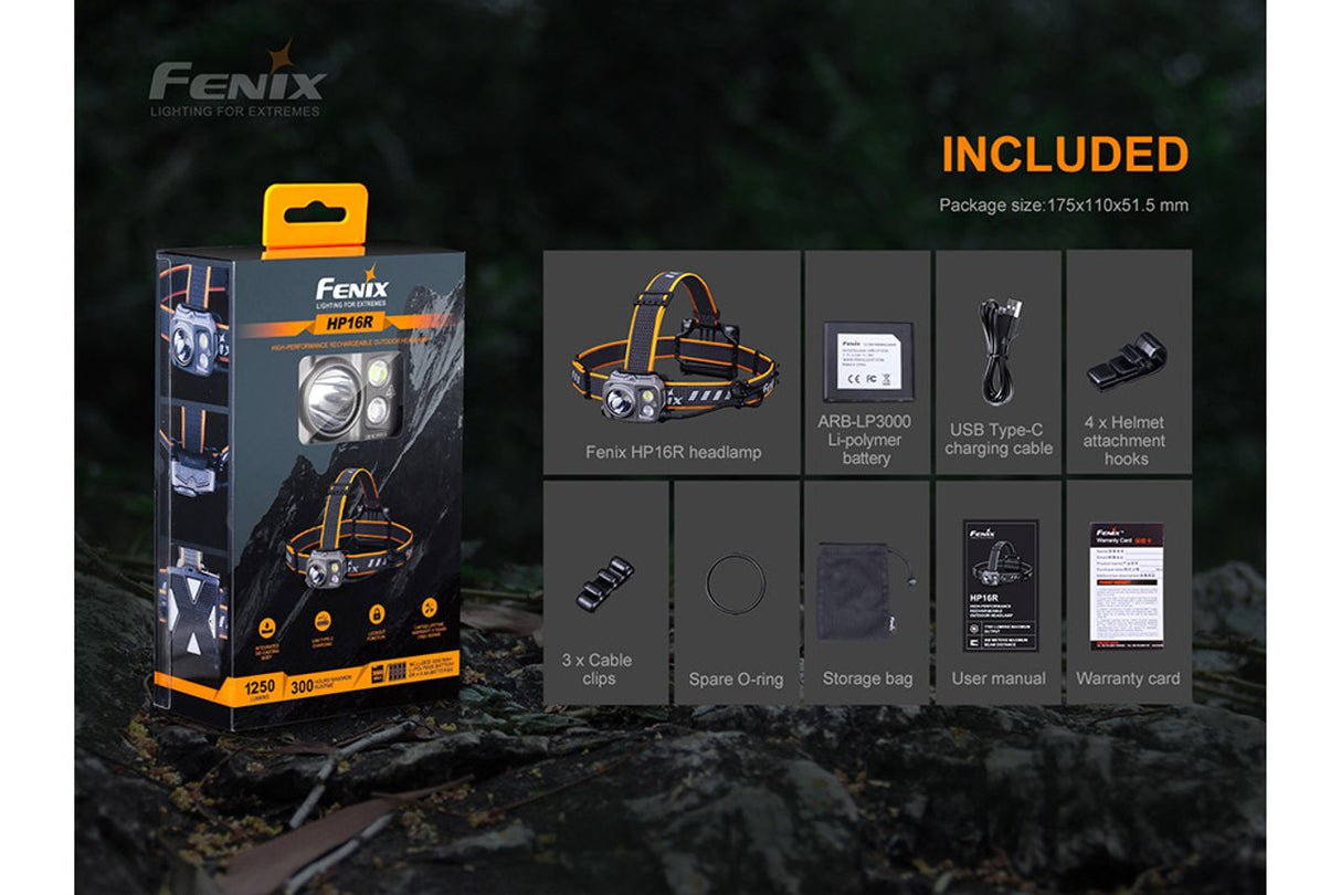 FENIX HP16R 1250 LUMEN RECHARGEABLE HEADLAMP