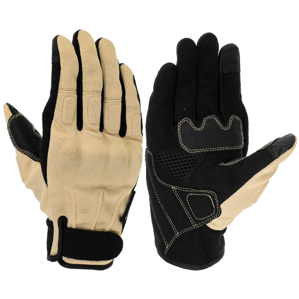 KOMINE GK-2493 PROTECT VINTAGE MOTORCYCLE MESH GLOVES