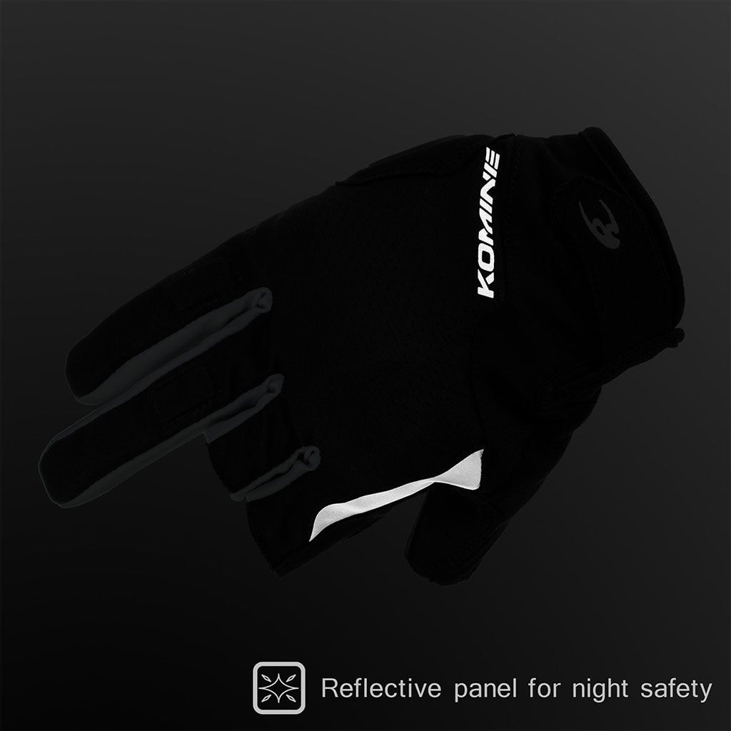 KOMINE GK-2603 PROTECT 3 FINGERLESS MOTORCYCLE MESH GLOVES
