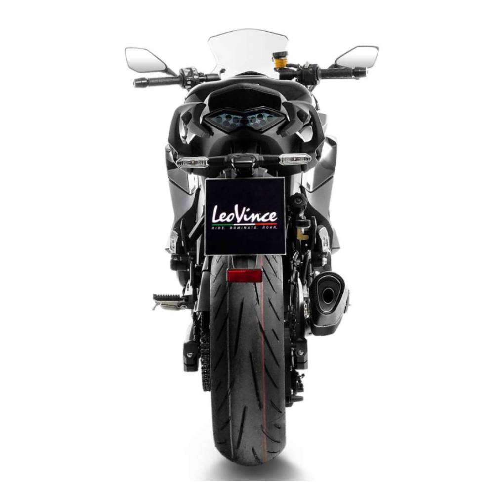 LEO VINCE LV-14 R BLACK EDITION FOR KAWASAKI NINJA 1000 SX/TOURER 2020 - 2024 SLIP-ON