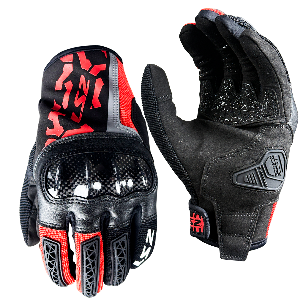 LS2 DEFEND CARBON MAN MOTORCYCLE GLOVES