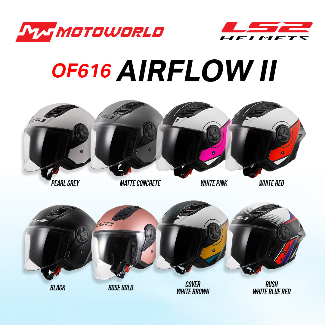 LS2 OF616 AIRFLOW II OPEN FACE HELMET w/ BLUETOOTH AIRIDE