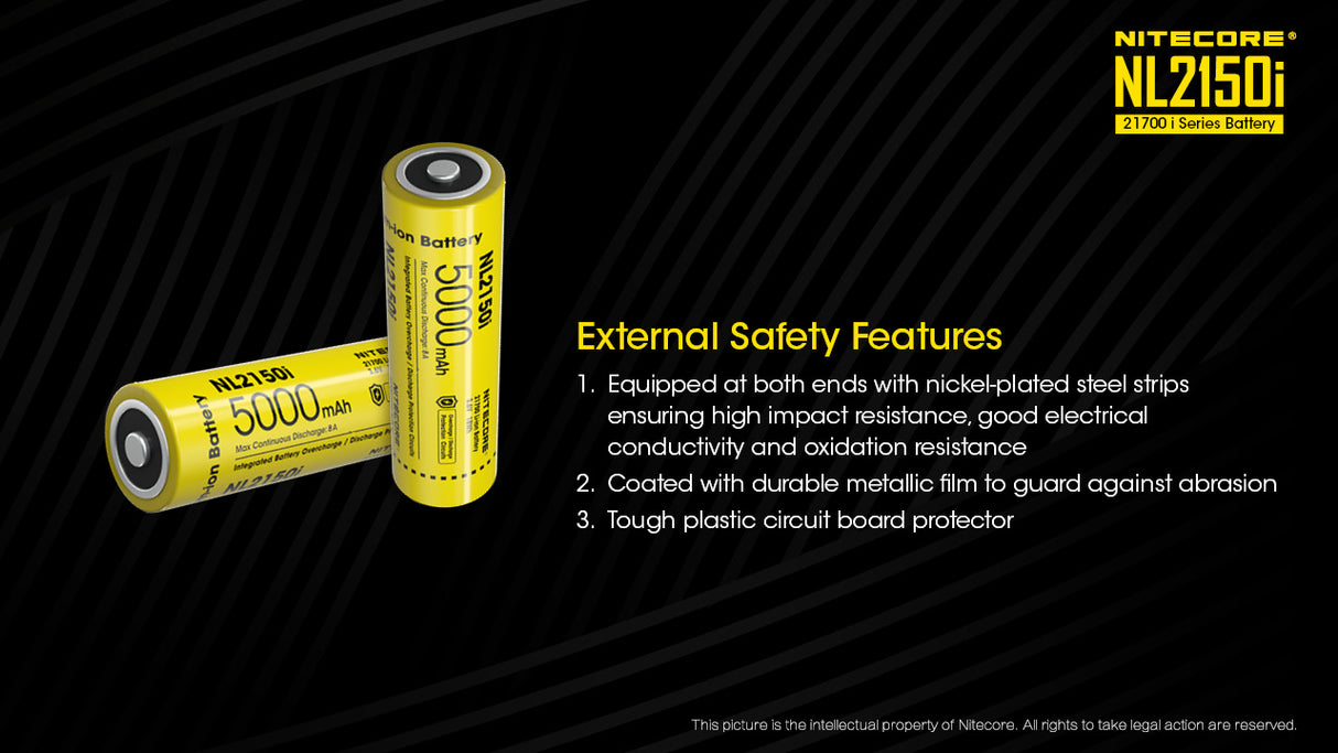 NITECORE 21700 LITHIUM ION 5000MAH (NL2150I)