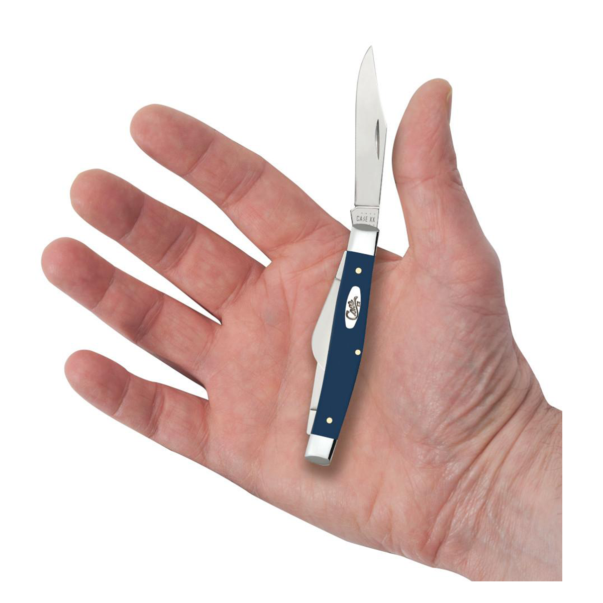 CASE KNIVES NAVY BLUE SYNTHETIC SMOOTH MEDIUM STOCKMAN