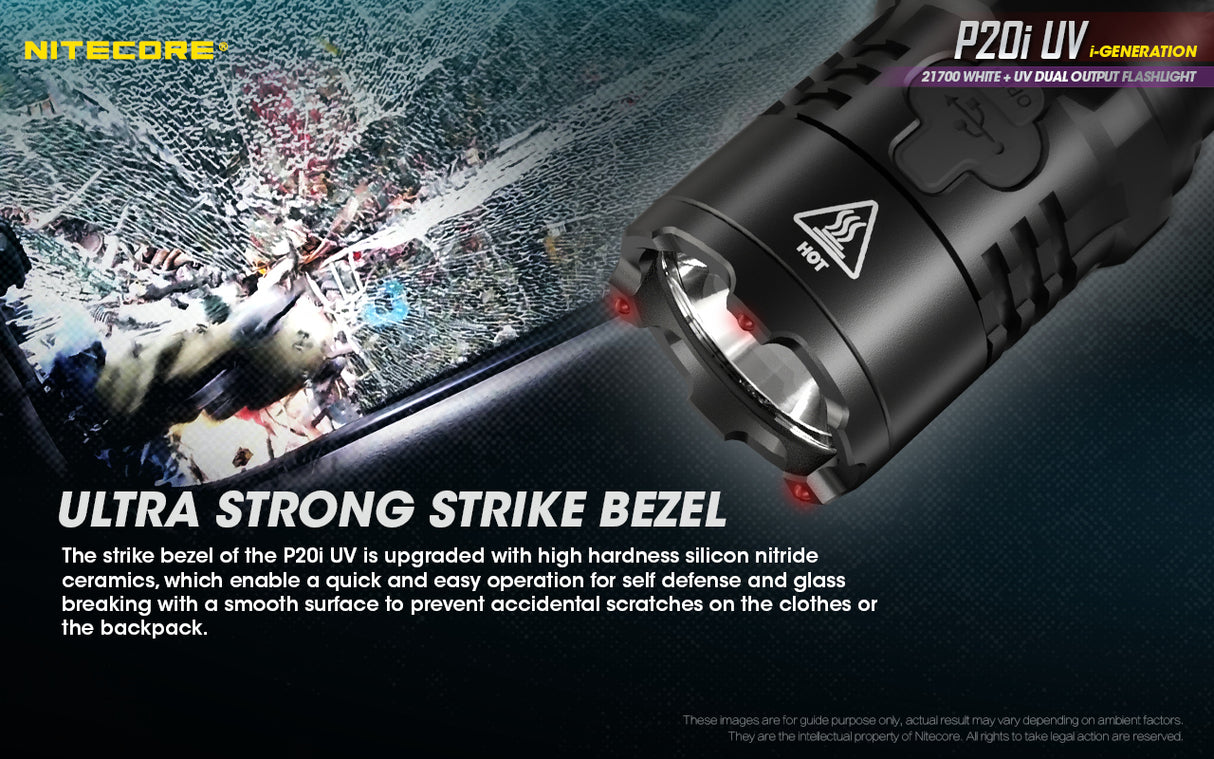 NITECORE 1800 LUMENS RECHARGEABLE FLASHLIGHT W/ UV LIGHT (P20I UV)