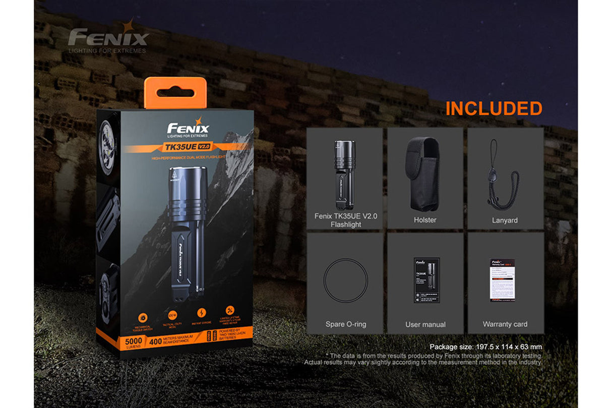 FENIX TK35UE V2.0 5000 LUMEN FLASHLIGHT