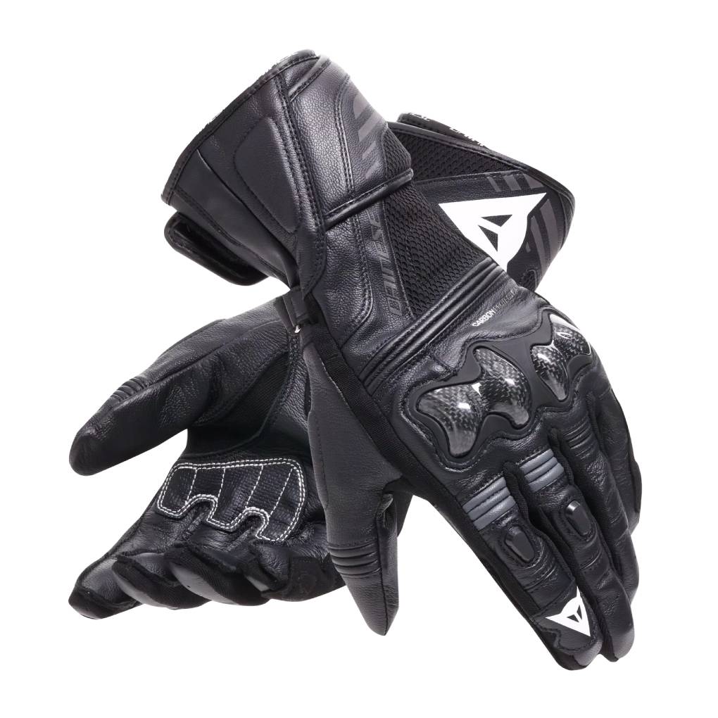 DAINESE REACTO CARBONG LONG LEATHER MOTORCYCLE GLOVES