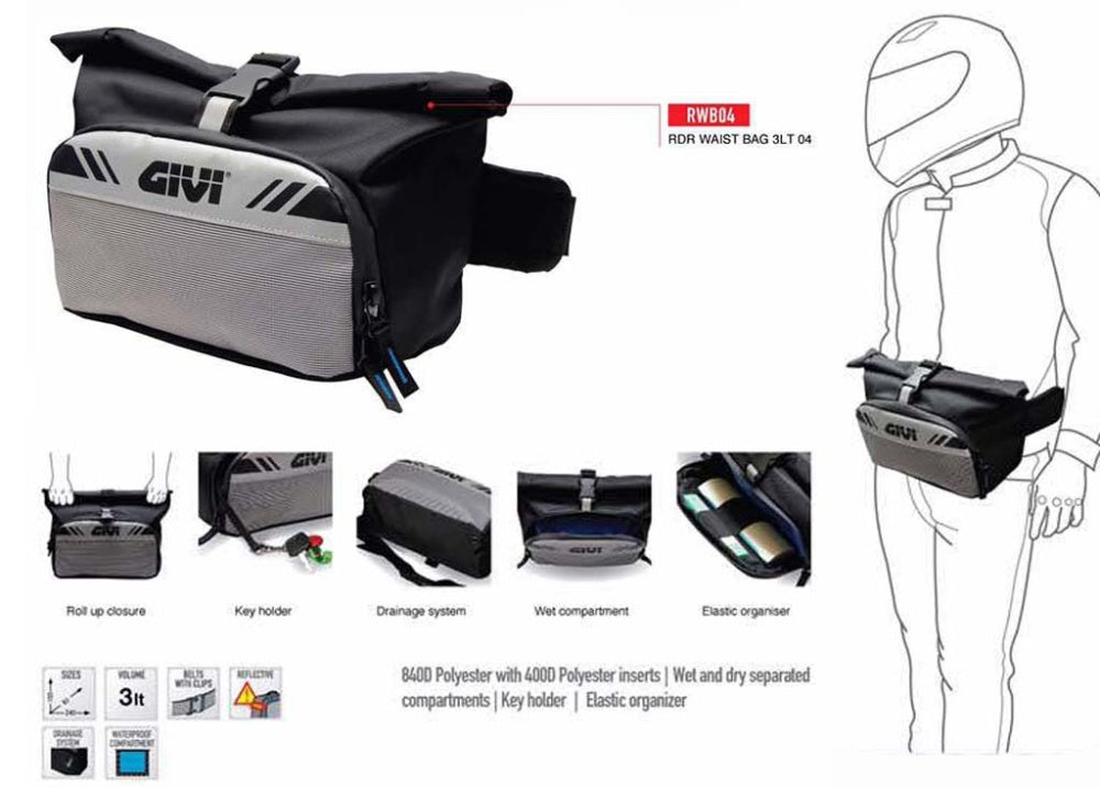GIVI RIDER TECH MOTORCYCLE WAIST BAG