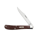 FGO CASE KNIVES BROWN SYNTHETIC SLIMLINE TRAPPER