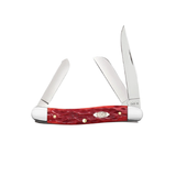CASE KNIVES DARK RED BONE CHROME VANADIUM MEDIUM STOCKMAN