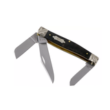 CASE KNIVES WORKED BOLSTER EBONY WOOD LARGE STOCKMAN