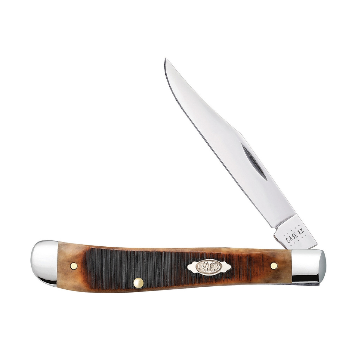 CASE KNIVES SLIMLINE TRAPPER SAWCUT JIG MOLASSES BONE