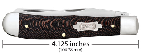 CASE KNIVES BLACK SYCAMORE WOOD TRAPPER