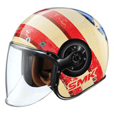 SMK RETRO JET MOTORCYCLE OPEN FACE HELMET