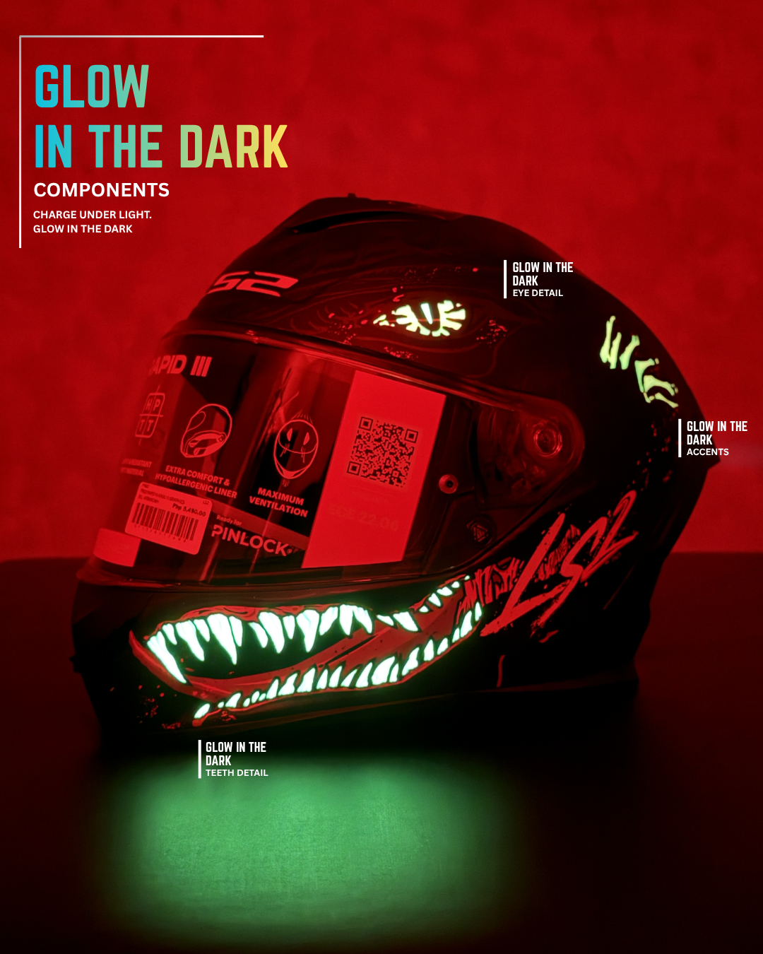 LS2 FF820 RAPID III MOTORCYCLE FULLFACE HELMET