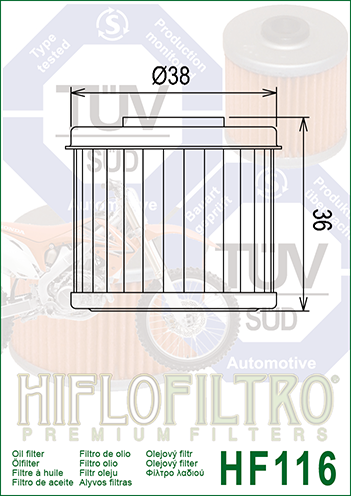 HIFLO FILTRO PREMIUM MOTORCYCLE OIL FILTERS