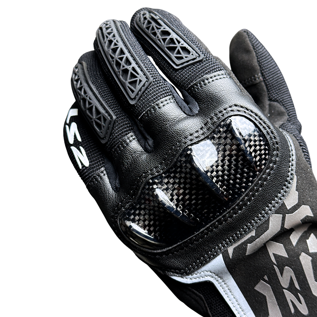 LS2 DEFEND CARBON MAN MOTORCYCLE GLOVES