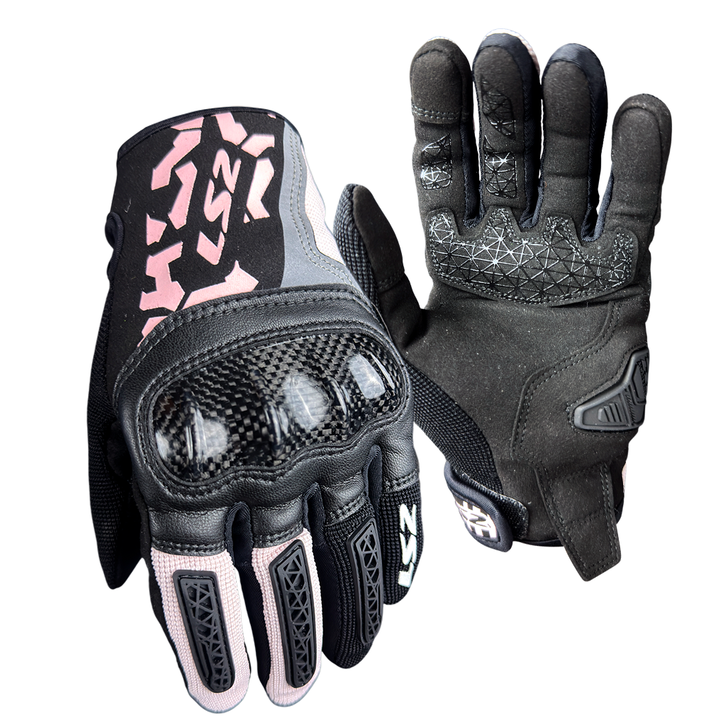 LS2 DEFEND CARBON LADY MOTORCYCLE GLOVES