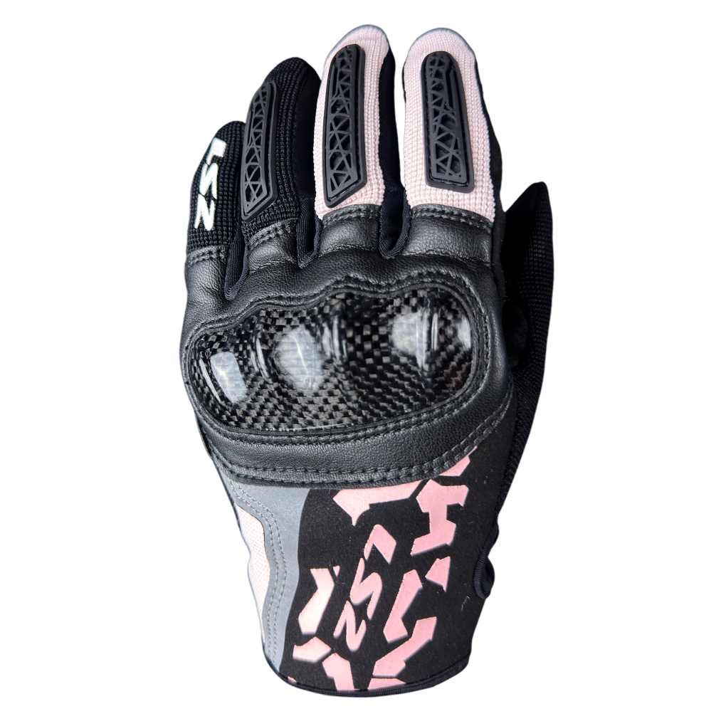 LS2 DEFEND CARBON LADY MOTORCYCLE GLOVES