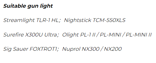 CYTAC R-DEFENDER G4 BELT CLIP FOR GLOCK 17,22,31 (G1-5) LIGHT BEARING HOLSTER