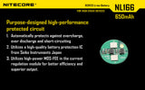 NITECORE RECHARGEABLE CR123 650MAH (NL166)