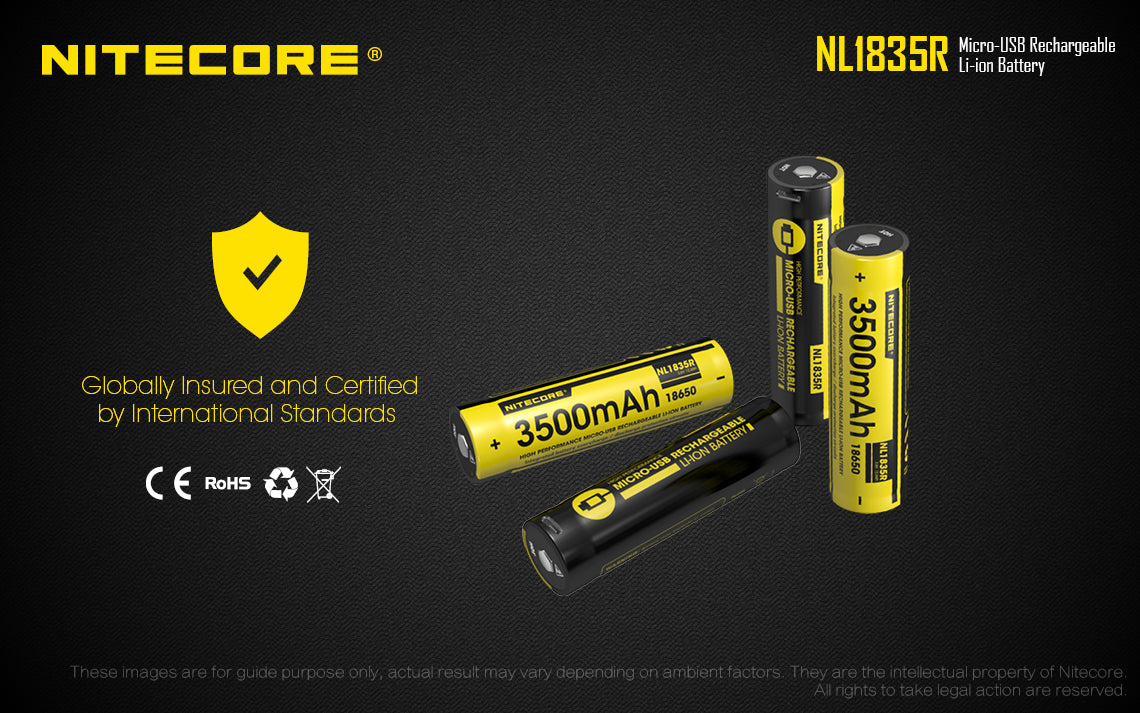 NITECORE 18650 RECHARGEABLE MICRO USB 3500MAH (NL1835R)