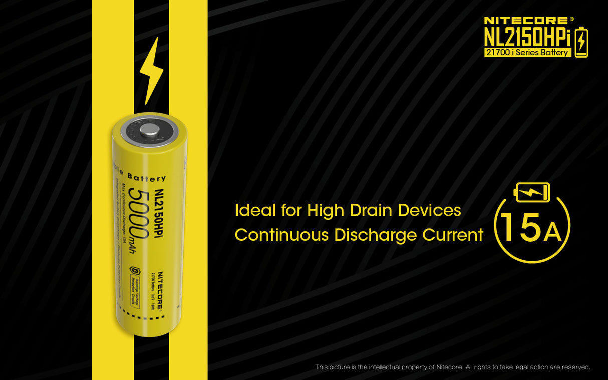 NITECORE 21700 I SERIES BATTERY 50000MAH (NL2150HPI)