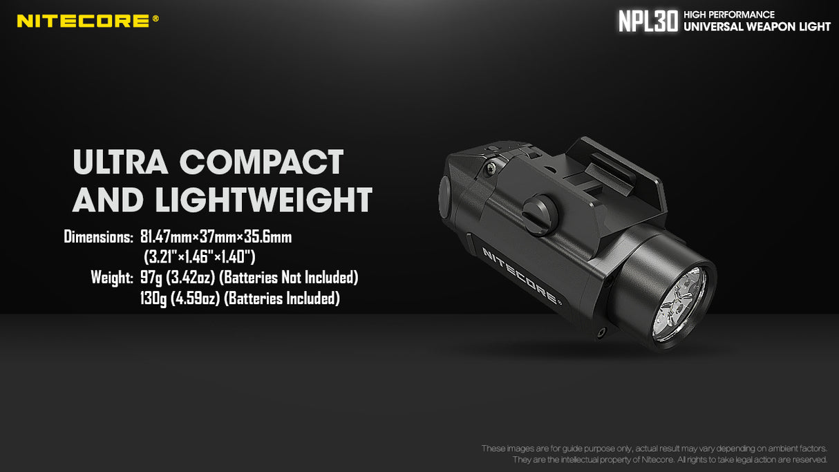 NITECORE 1200 LUMENS WEAPON LIGHT (NPL30)