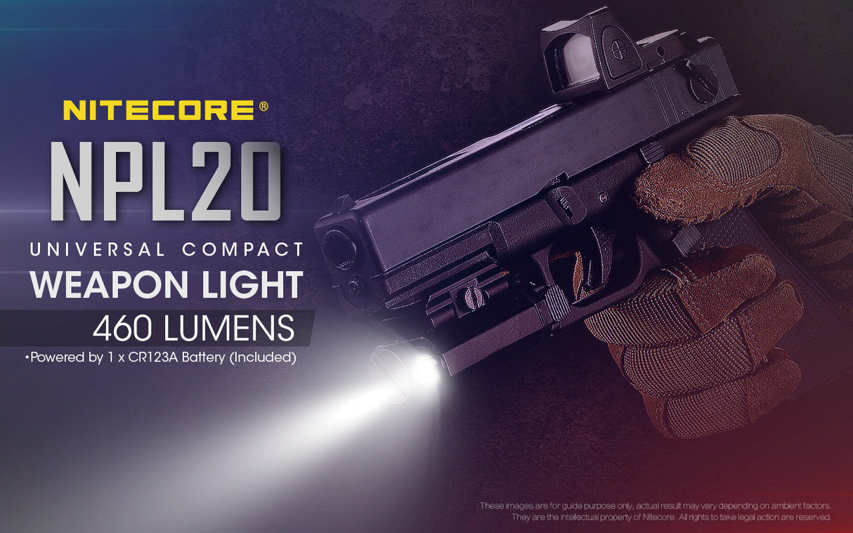 NITECORE 460 LUMENS PISTOL LIGHT (NPL20)