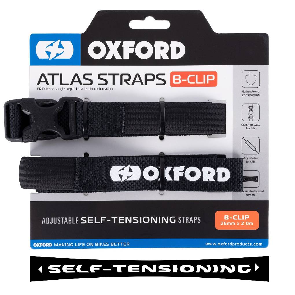 OXFORD ATLAS STRAPS-B CLIP MOTORCYCLE ACCESSORIES