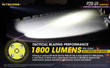 NITECORE 1800 LUMENS RECHARGEABLE FLASHLIGHT W/ UV LIGHT (P20I UV)