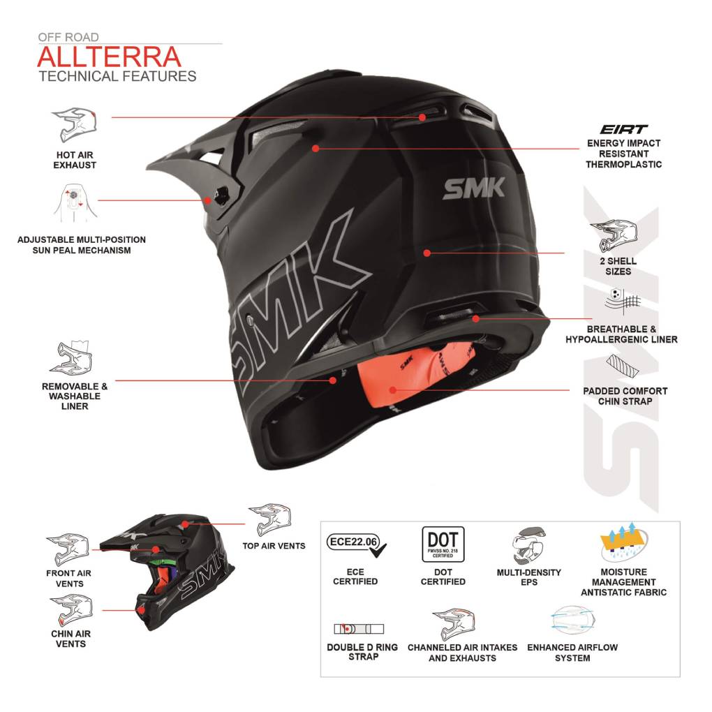 SMK ALLTERRA MOTORCYCLE MX HELMET