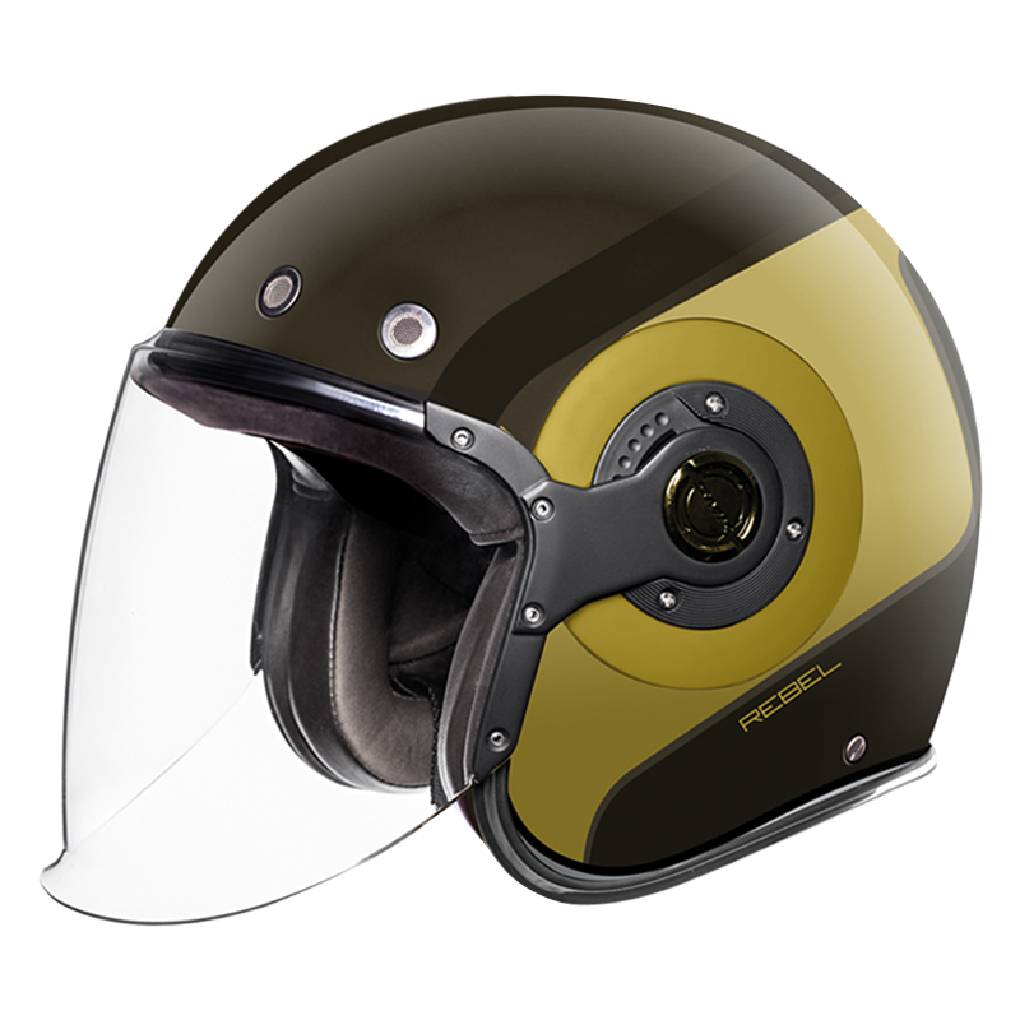 SMK RETRO JET MOTORCYCLE OPEN FACE HELMET