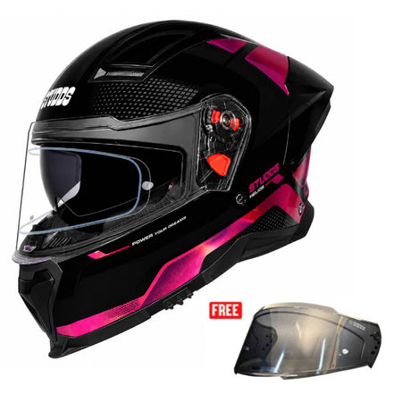 STUDDS HELIOS MOTORCYCLE FULLFACE HELMET w/ FREE VISOR